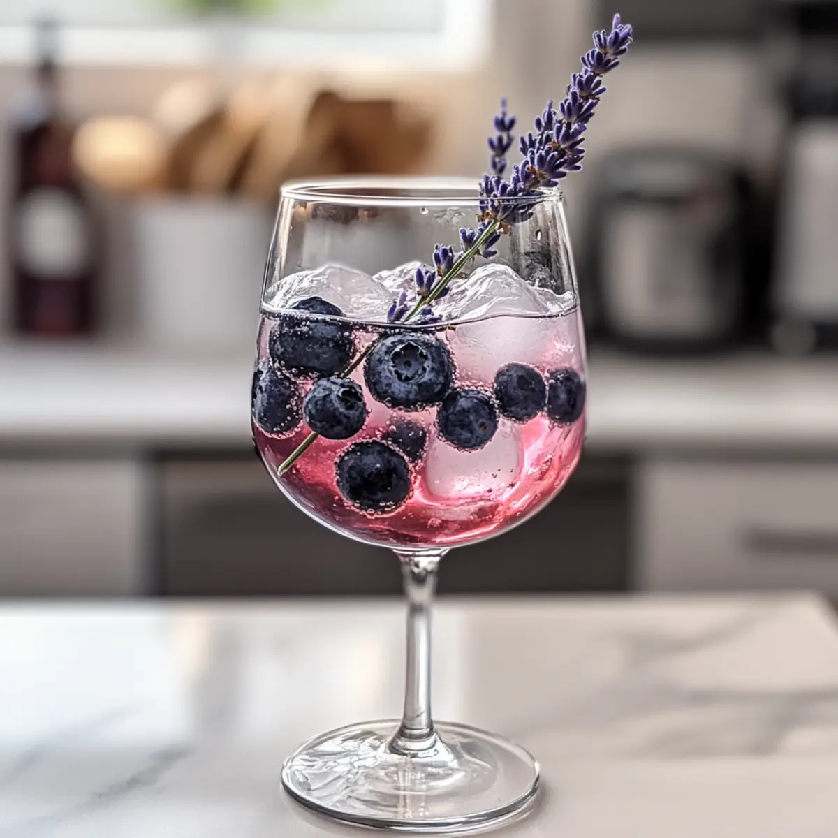 Blueberry Lavender Spritz Mocktail