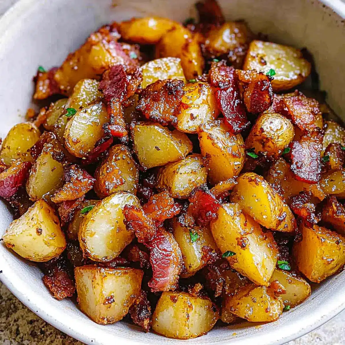 Honey Bacon Roasted Potatoes
