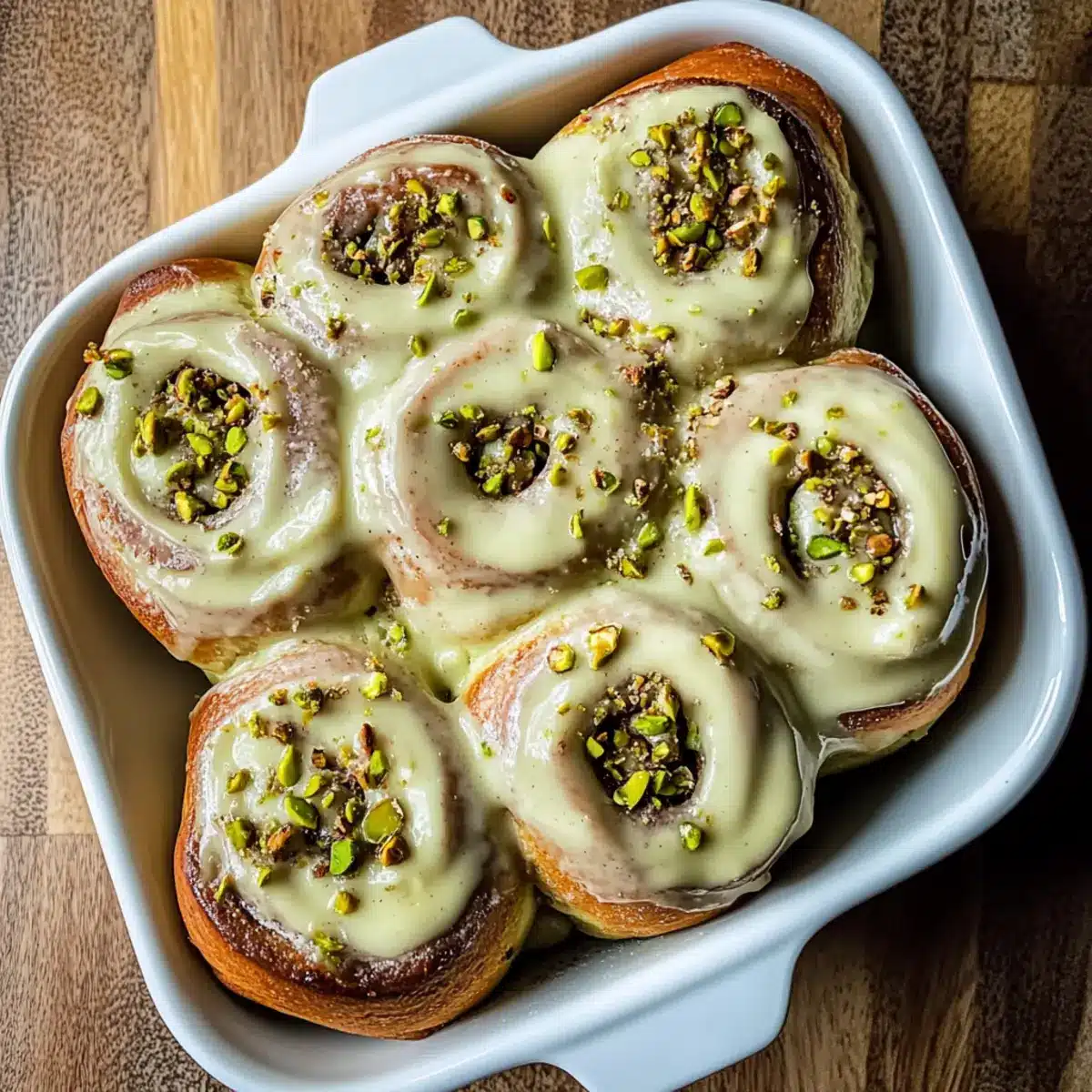 Pistachio Cream Cinnamon Rolls