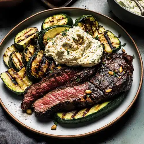 Grilled Steak and Zucchini