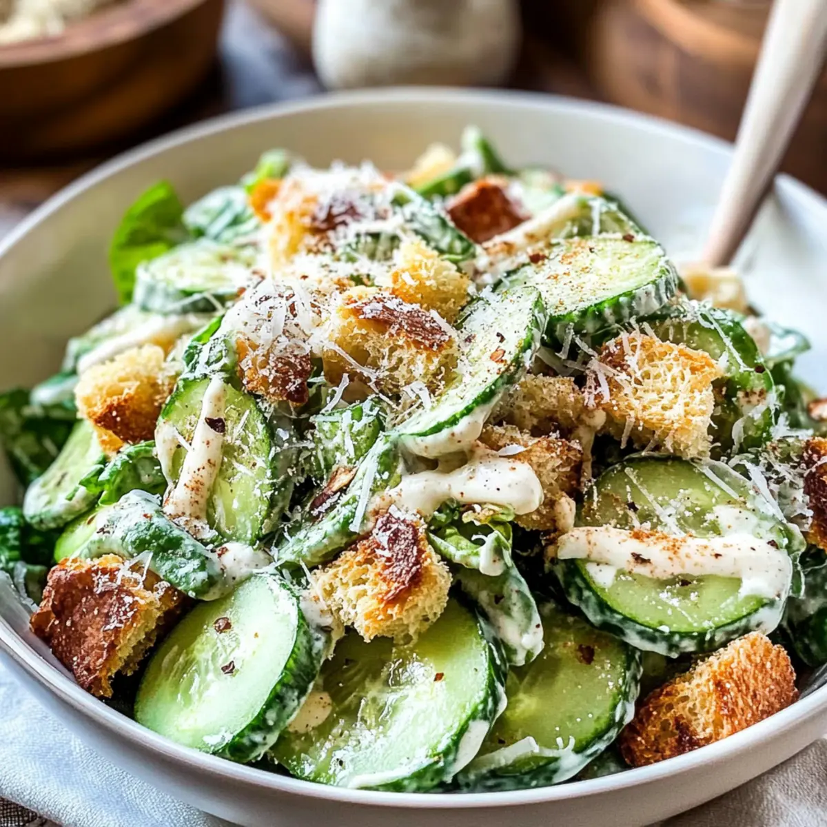 Cucumber Caesar Salad