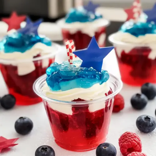 Red, White and Blue Jello Cups