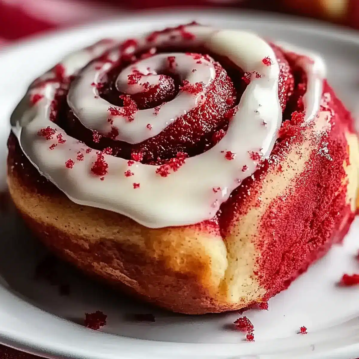 Red Velvet Valentine’s Day Cinnamon Rolls