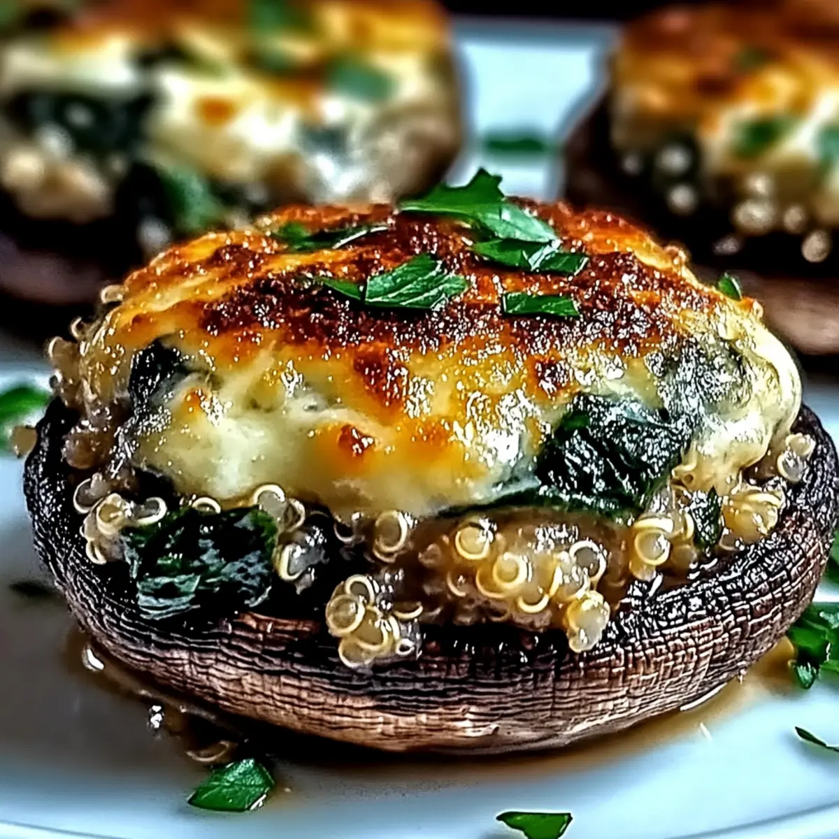 Cheesy Stuffed Portobello Mushrooms