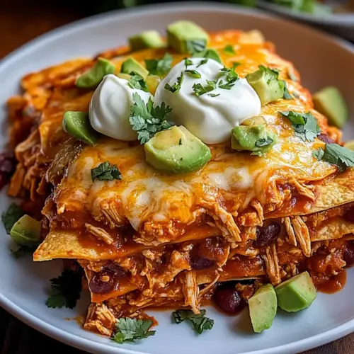 Shredded Chicken Enchilada Casserole