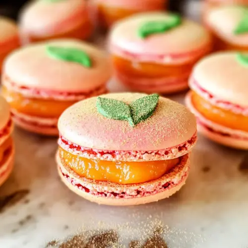 Peach Macarons
