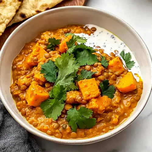 Red Lentil Curry with Sweet Potatoes