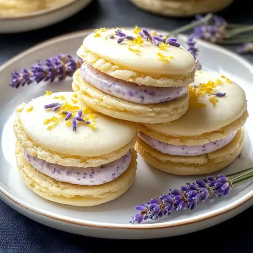 Lemon Lavender Sandwich Cookies