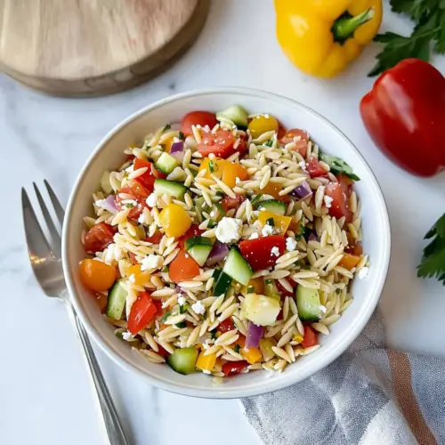 Rainbow Orzo Salad