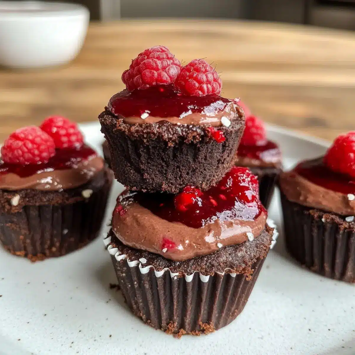No Bake Raspberry Chocolate Mousse Cups
