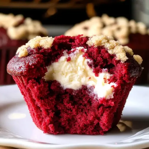 Red Velvet Muffins with Cream Cheese Filling