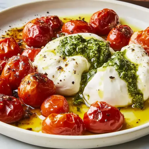Pesto-Stuffed Burrata Bombs