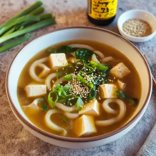 Miso Ginger Soup with Tofu