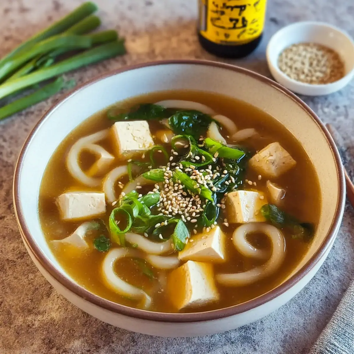 Miso Ginger Soup with Tofu