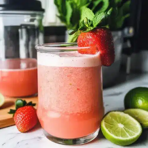 Brazilian Limeade with Strawberries