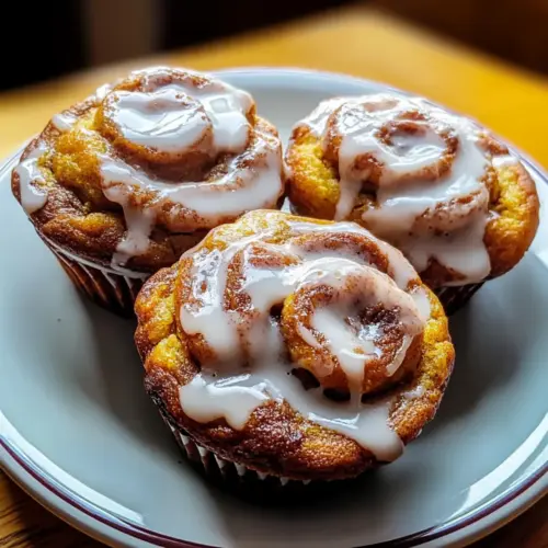 Pumpkin Cinnamon Roll Muffins