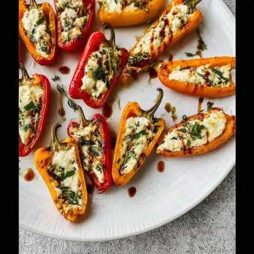 Roasted Goat Cheese Stuffed Mini Peppers