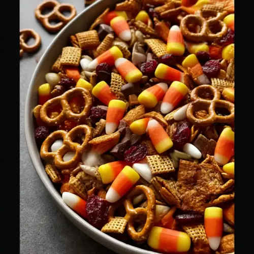 Sweet and Salty Fall Snack Mix