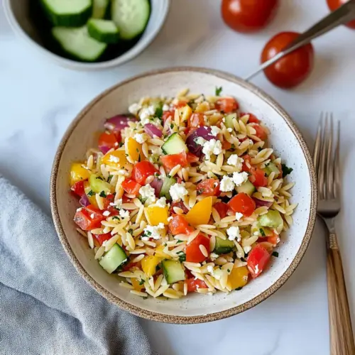 Rainbow Orzo Salad