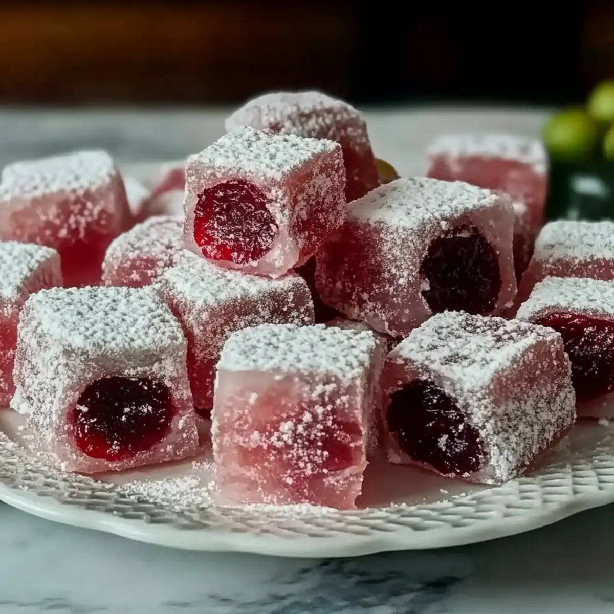 Cranberry-Rose Turkish Delight
